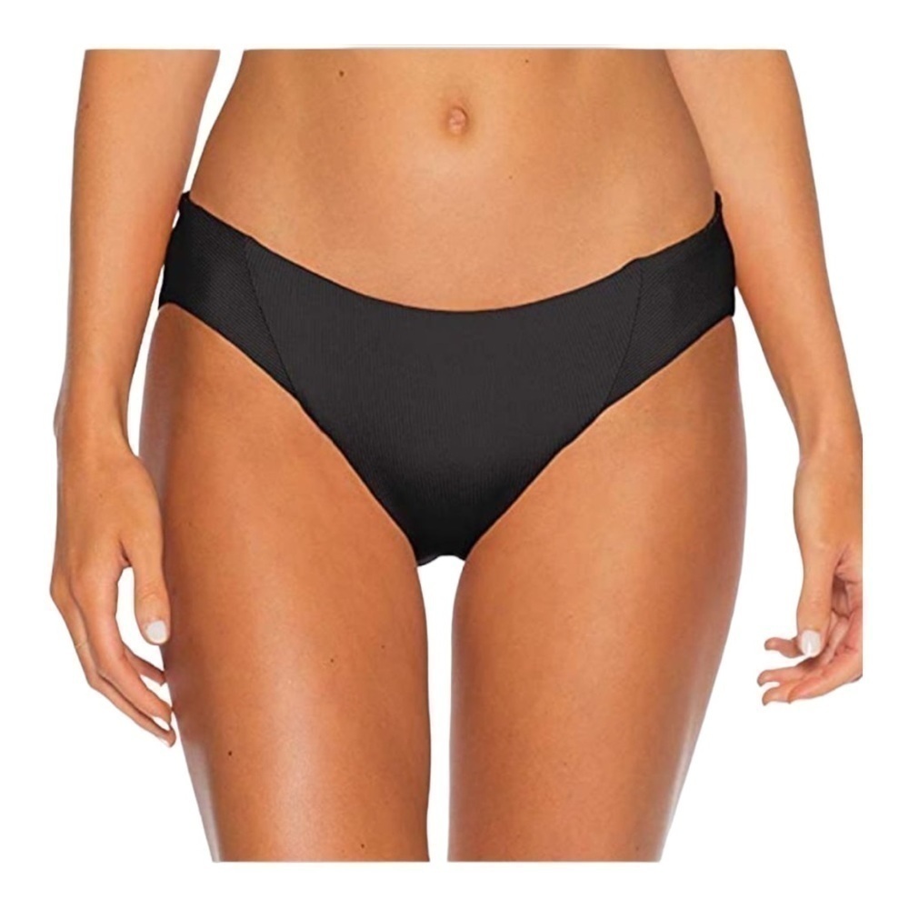 becca Next American Hipster ribbed Bikini Bottom black
